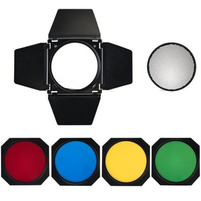 Godox BD-04 - klapky s farebnými filtrami a voštinou